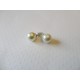 Puces d'oreilles perles swarovski ivoire 10mm