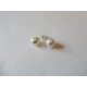Puces d'oreilles perles swarovski blanches 10mm