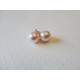 Puces d'oreilles perles swarovski rose tendre 10mm